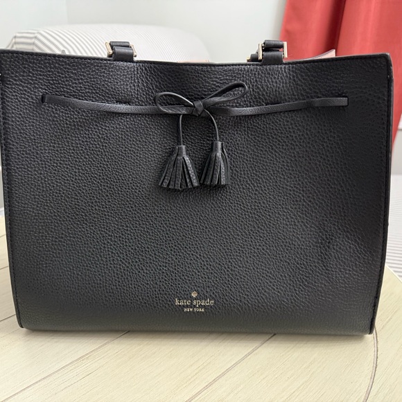 Kate Spade Black Tote with Bow Detail - Picture 1 of 4